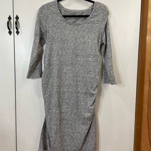 Liz Lange Maternity Grey Midi Dress Size M